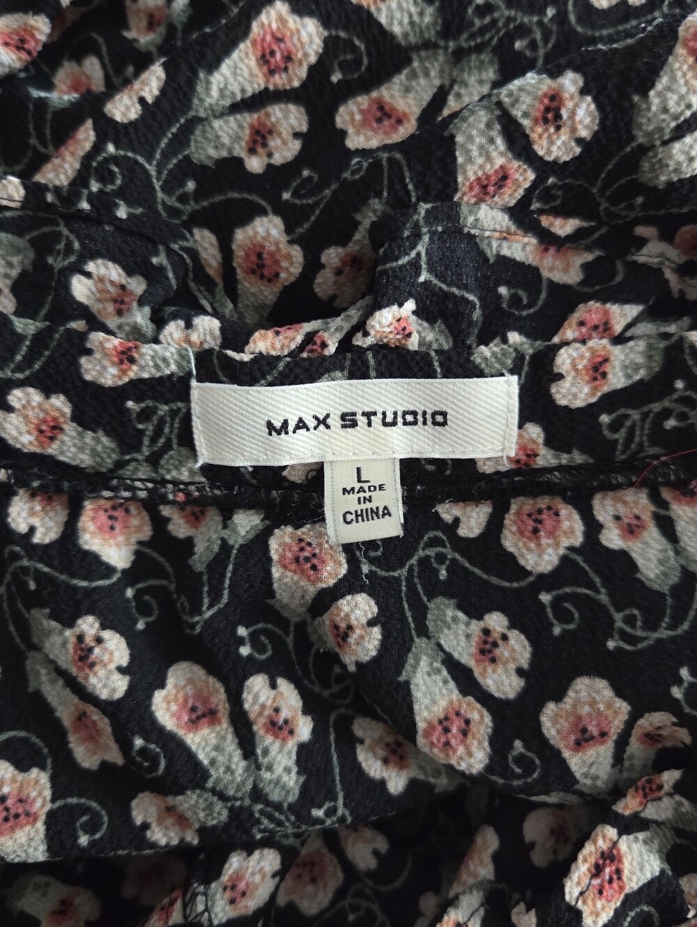 Max Studio Floral Maxi Dress Women's Size L Folkloric Bohemian - Picture 2 of 10